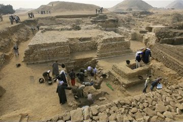 A structure believed to be the pyramid of Teti I's mother has been uncovered at Saqqara. Archaeologists hope to be able to enter it soon.