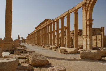 The colonnade in Palmyra