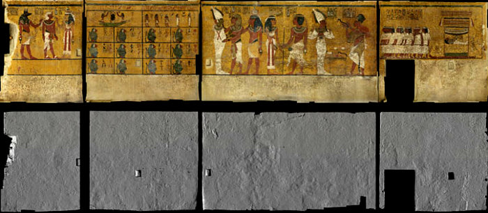 The scanned walls of Tut's tomb
