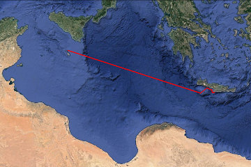 The voyage from Crete to Malta
