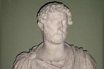 A bust of Hadrian. A bust of Hadrian.