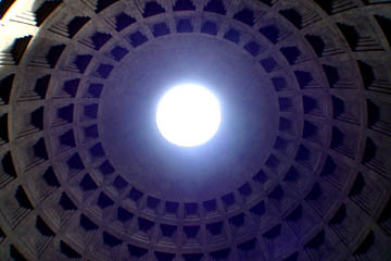 The dome of the Pantheon viewed from inside. The dome of the Pantheon viewed from inside.