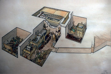 Painting of the tomb of Tutankhamun