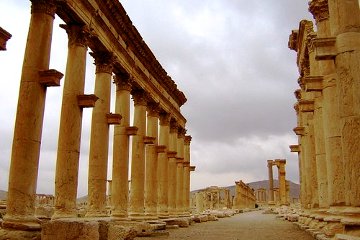 Main colonnade in Palmyra.