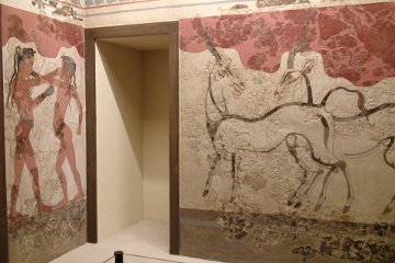 Minoan frescoes from Thera