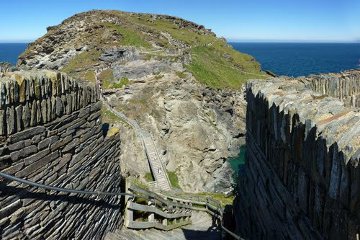 The approach to Tintagel Castle